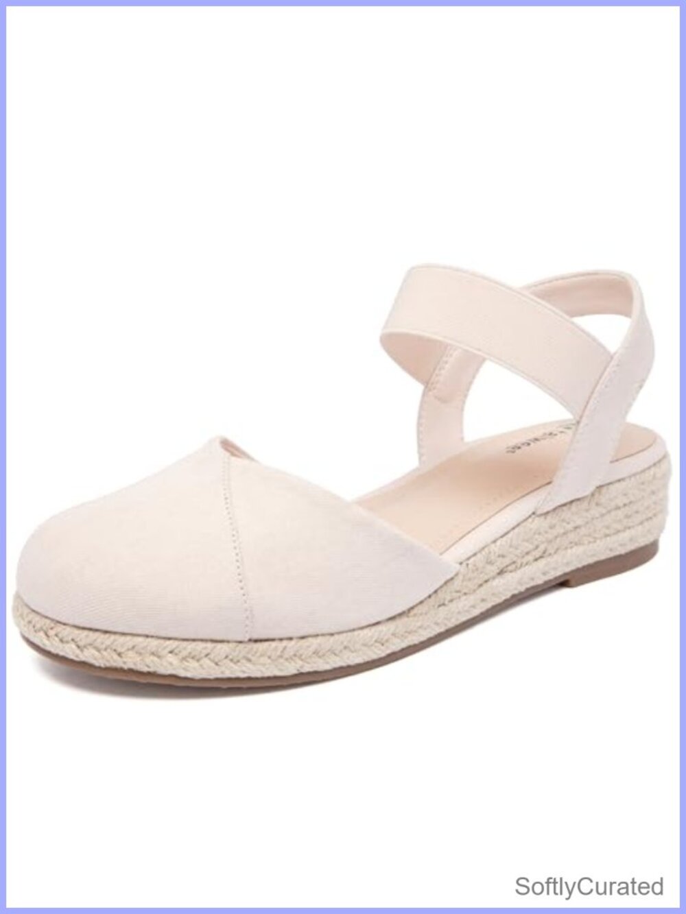 Women's Platform Wedge Espadrille Sandals Fabric Jute Ankle Strap